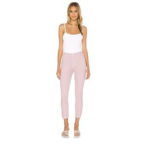 Grlfrnd Womens Karolina Skinny High Rise Jeans Pink Lemonade Button Fly Size 28‎